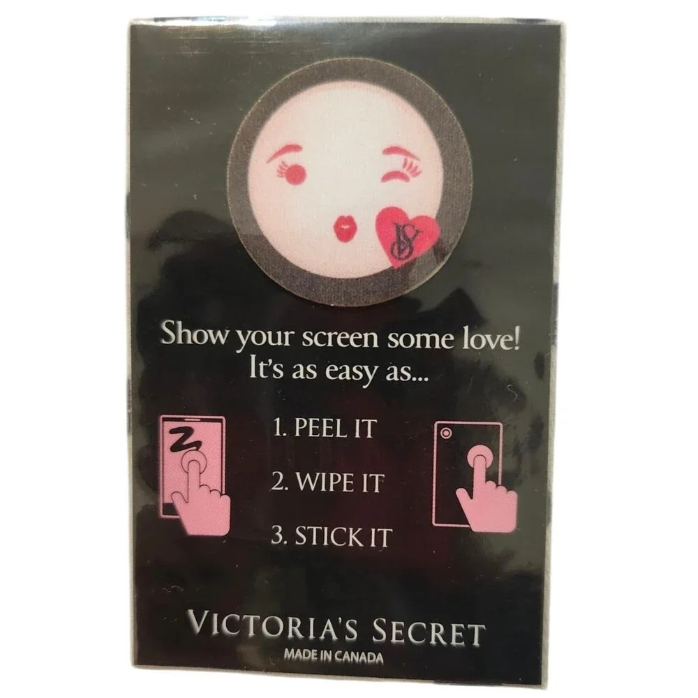 2pc VICTORIA SECRET CELLPHONE CHARM STICKER DECAL MADE IN CANADA NEW IN PACKAGE